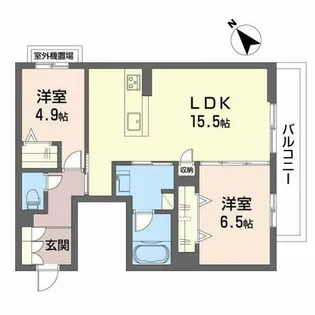 シャーメゾン西鳴水【205号室】の間取り