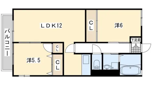 ビューテラス清田Ⅰ【201号室】の間取り