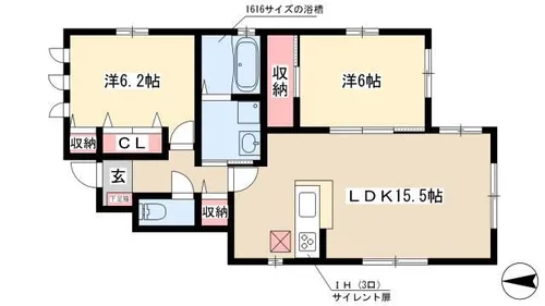 Ange【101号室】の間取り