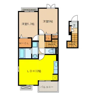 フェリシダード【2階】の間取り
