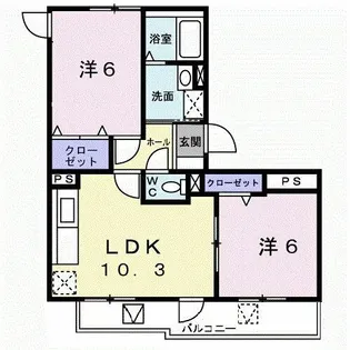 LIZE緑ヶ丘【3階】の間取り