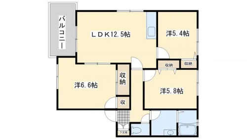 ディアス本城 A【201号室】の間取り