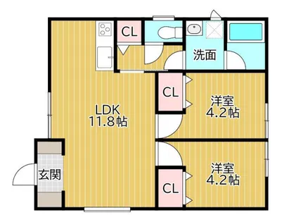 福岡県中間市深坂1丁目【一戸建】の間取り