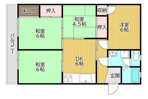 コーポファミリー本城【3階】の間取り