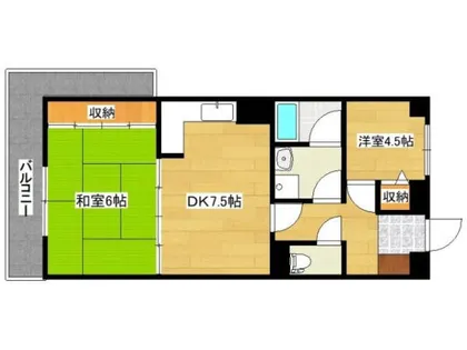 陣山スカイマンション【401号室】の間取り