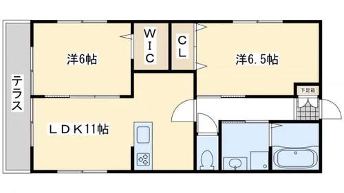 プランドール清田【1階】の間取り