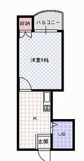 イーストパレス萱島【102号室】の間取り
