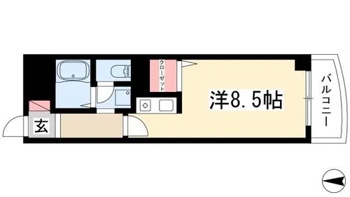 ドミシル野並【405号室】の間取り