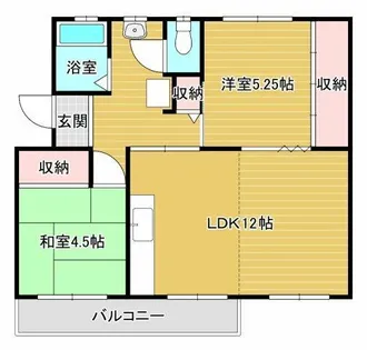 2LDKの間取り画像