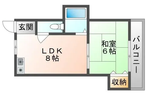 ジュネスシャトー【5階】の間取り