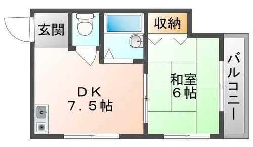 ジュネスシャトー【5階】の間取り