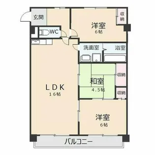 オオタかなれ川ハイツ【3階】の間取り