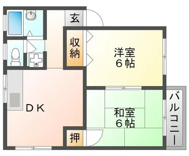 ラヴィヤクモ【2階】の間取り