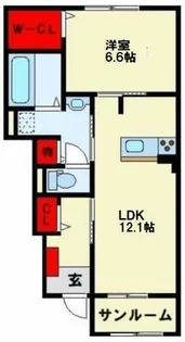 リーヴァ 眞 B棟【105号室】の間取り