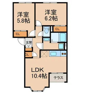 エルハイム・シンシアA棟【1階】の間取り