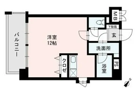 アヴニール東比恵【601号室】の間取り