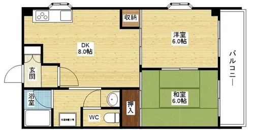 リッシュヴィラージュ【3階】の間取り