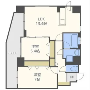 アルカディア平岸パークフロント【1002号室】の間取り