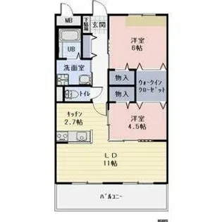 Charmant Mukaiyama【1階】の間取り