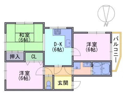 サニーコートヤマシロ 201号【2階】の間取り