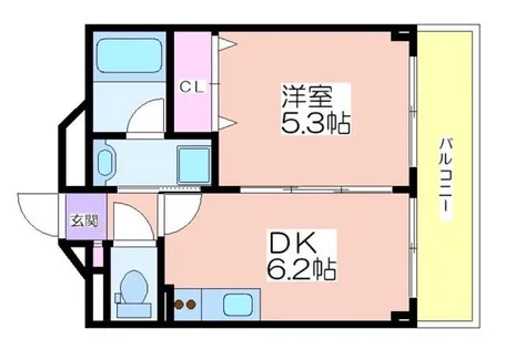 シーガルマンション【4階】の間取り