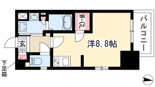 エステムプラザ名古屋丸の内【9階】の間取り