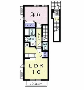 フラット・フォー【2階】の間取り