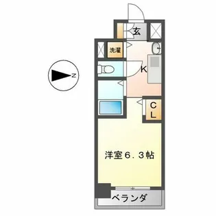 プレサンス金山グリーンパークス【608号室】の間取り