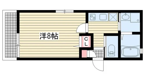ワコーレヴィータ神戸春日野【201号室】の間取り