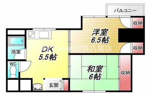 シティ八尾【5階】の間取り