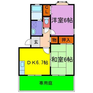 ジュネス香呂【1階】の間取り