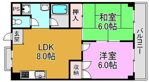 TSUJIHANAビルディング【5階】の間取り