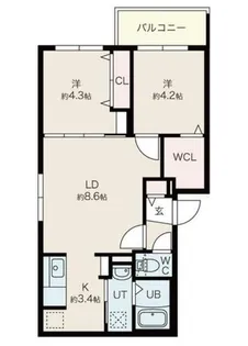 ファランドール発寒【3階】の間取り