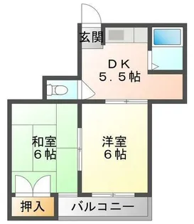 秀和第2ハイツ【2階】の間取り