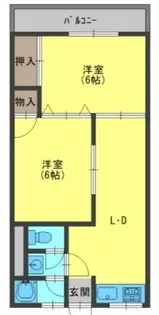 都マンション【2階】の間取り