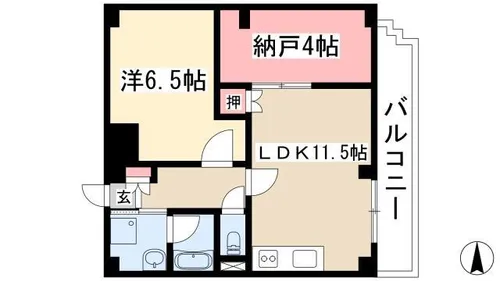 グレース川口【4階】の間取り