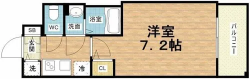 エスリードレジデンス大今里【10階】の間取り