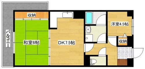陣山スカイマンション【4階】の間取り