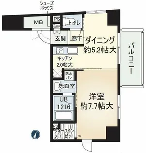 カーサセレーネ【8階】の間取り