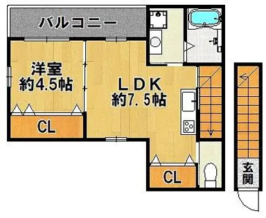ハートフル広野Ⅱ【202号室】の間取り