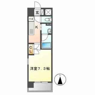 レーベスト平安【6階】の間取り