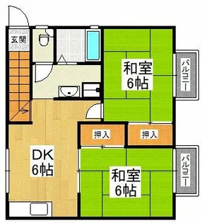 セジュール岩根【2階】の間取り