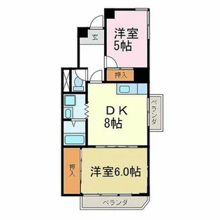 田中コーポラス【5階】の間取り