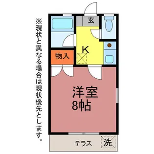 セザンヌ三本木【1階】の間取り