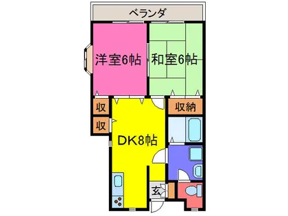 ハイツフラッグ【201号室】の間取り