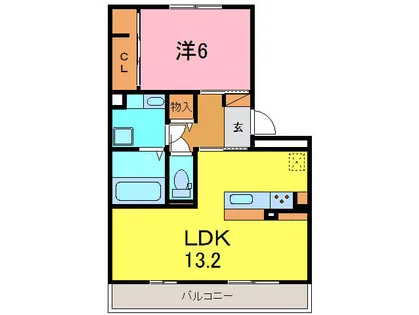 セジュール大山【3階】の間取り