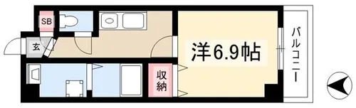 サンハイム新守山【5階】の間取り