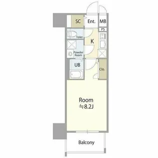 エスリード大曽根プレシャス【306号室】の間取り