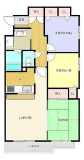 シャトー師勝Ⅲ【4階】の間取り