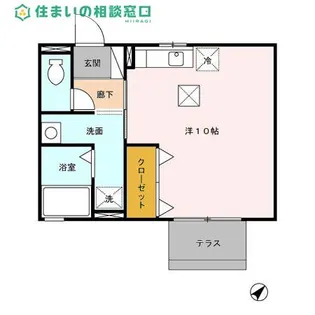 愛知県岡崎市法性寺町字柳之内【アパート】の間取り